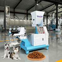 Nouvelle machine extrudeuse de granulés pour aliments secs pour animaux de compagnie et poissons, taille de granulés personnalisable, capacité de 200 kg/h pour les grains de soja