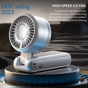 Offre Spéciale 4000Mah Rechargeable Portable Turbo Mini Handheld High-Speed Ice Coog Wearable USB Charging Fan - Product Image 4
