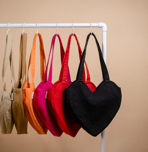 กระเป๋ารูปหัวใจแบบกำหนดเองได้, กระเป๋าถือผ้าแคนวาสแฟชั่นสำหรับผู้หญิง, กระเป๋าสะพายไหล่ผู้หญิง, กระเป๋าช้อปปิ้ง - Product Image 1