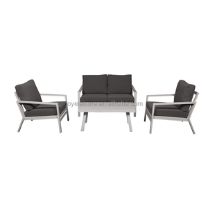 Leisure 4pcs Nordic <b>Aluminum</b> 4 Seater Set With Spun Poly Cushion Outdoor <b>Table</b> for Outdoor Patio Use - Product Image 3