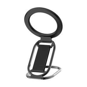 Soporte giratorio para teléfono de 360 ​​grados, soporte metálico plegable, correa de agarre para la mano, soporte de escritorio para teléfono móvil con múltiples ángulos - Product Image 2