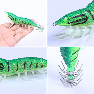 Señuelo duro para pesca en agua salada, anzuelo de calamar, pulpo, camarón, Jig, 3,5 #, 12cm/22,4g - Product Image 5