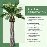 Grands cocotiers artificiels résistants aux UV, grand palmier dattier extérieur 3m, plantes de décoration réutilisables pour les festivals et les mariages