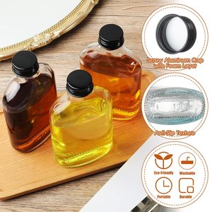 Bouteilles de boissons en verre transparent 50ml/100ml/200ml avec bouchon en aluminium pour lait, eau minérale, jus - Product Image 3