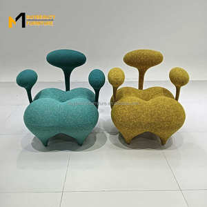 Sofá tumbona de algodón de tela Premium de diseñador moderno de gran oferta-sillón informal individual para sala de estar con diseño elegante ergonómico - Product Image 1