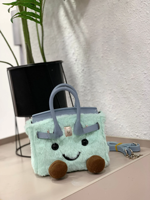 Sacs à main en peluche pour femmes, design personnalisé, vente en gros d'usine OEM, porte-monnaie d'hiver moelleux à visage souriant