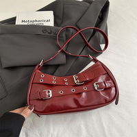 Sac Tendance 2025 luxe à la mode Simple sous les bras sac moto Hottie petit sac Niche Design sac pour femme