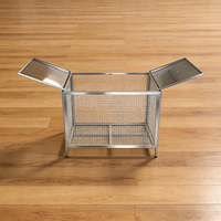 Panier de rangement multifonctionnel carré en acier inoxydable durable pour articles ménagers, avec poignée, écologique, marque Jinhai
