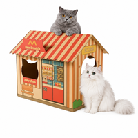Lit pour chat type grotte, vente en gros, fabricant de canapés pour chat en carton ondulé, maison pour chat, griffoir, matériau épais et respirant
