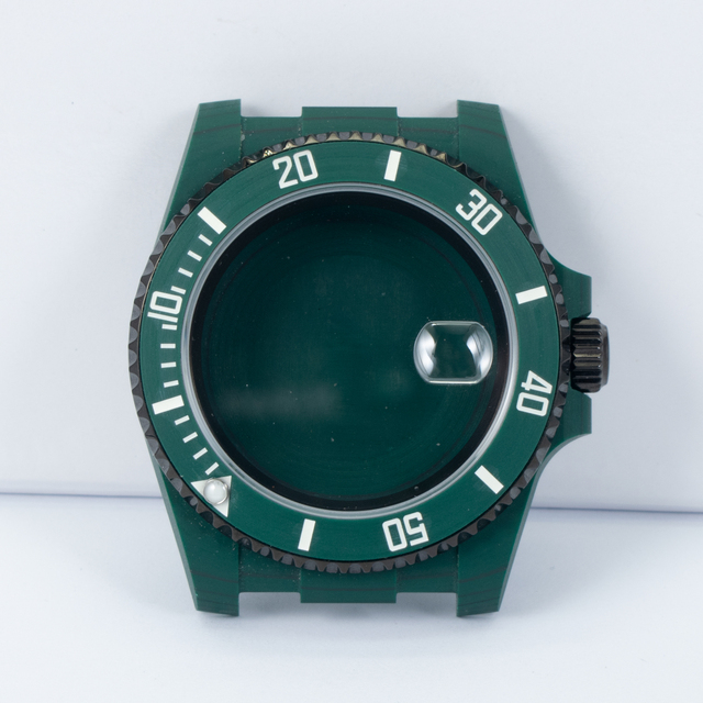 High Quality Manufacture Custom Logo  Watch Parts&Accessories Carbon Fiber Watch Case for Carbon Fiber  Mechanical Watch