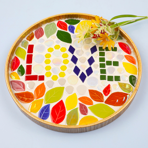 Kaca daur ulang seni jumlah besar warna-warni 4 bentuk campuran kaca ubin mosaik untuk membuat mosaik, DIY untuk kerajinan - Product Image 6