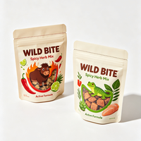 Sachet d'emballage alimentaire personnalisé en gros pour animaux de compagnie, sachet souple alimentaire sûr avec valve en option pour snacks lyophilisés pour animaux de compagnie, direct usine