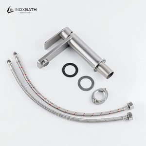 Robinet de lavabo en acier inoxydable 304 brossé or rose à poignée mince monotrou pour usage hôtelier - Product Image 4