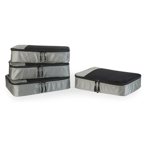 Unisex 100% Polyester <b>Luggage</b> Organiser with Double Zip Mesh Top <b>Travel</b> Accessories <b>Set</b> Packing Cubes Fashion 4-Piece - Product Image 1