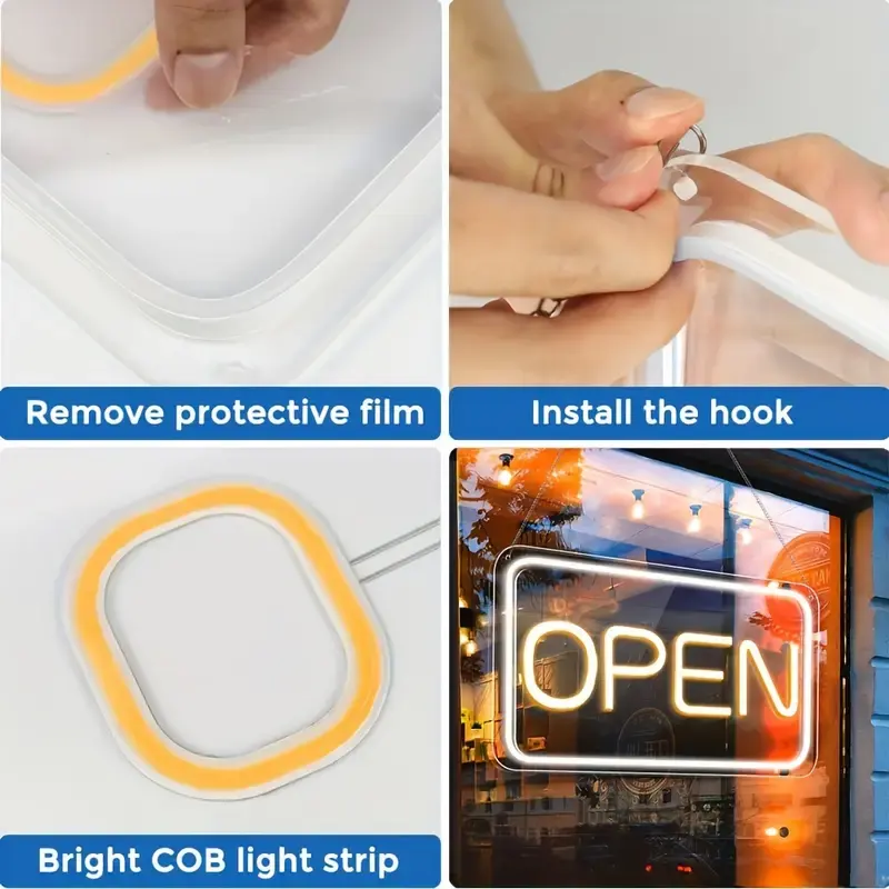 Neon Sign Led Box New USB Operated LED Neon Light Box PVC Body Wall Decoration Open Neon ...