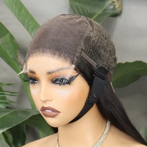 FH 5x5 HD Lace Front Straight Human Hair <b>Wig</b> Double Drawn Free Parting Human Hair Natural <b>Black</b> <b>Wigs</b> - Product Image 2