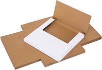 Boîtes de courrier blanches personnalisées, boîte d'album en carton facile à plier, cadeau ondulé, boîtes d'expédition plates pour emballage de petite entreprise