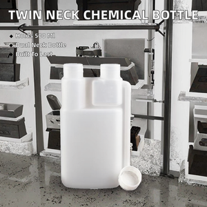 Botella de Laboratorio de HDPE Blanca Química de Doble Cuello y Doble Abertura, Nueva Llegada 2023, Botella Dosificadora de 100ml, 120ml, 500ml, 1000ml - Product Image 2