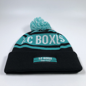 OEM Cao Cấp <span class=keywords><strong>Windproof</strong></span> 100% Acrylic Mùa Đông Beanie Tùy Chỉnh Thêu Ấm Teal Bobble Mũ Thời Trang Jacquard Màu Xanh Pompom <span class=keywords><strong>Skull</strong></span> <span class=keywords><strong>Cap</strong></span> - Product Image 2