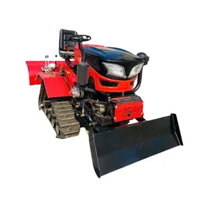 Mesin Pertanian Traktor Pertanian Dilacak Diesel Rotary Tiller Mini Traktor Peralatan Pertanian Kultivator untuk Dijual