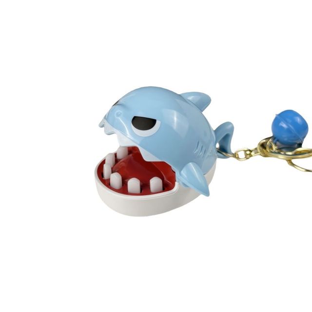 Stitching Teeth Biting Fingers New and Unique Toy Doll Pendant Cartoon Bite Shark Keychain