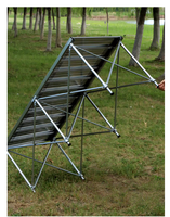 Table de camping pliable moderne en aluminium léger SOLOMAN pour 4 personnes, couleur argent, pour pique-niques et activités de plein air