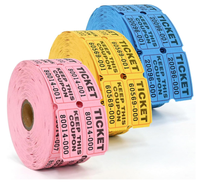Billets de tombola 2x2 pouces, numérotés consécutivement, perforés, à déchirement facile, en papier couché, impression numérique, vernis