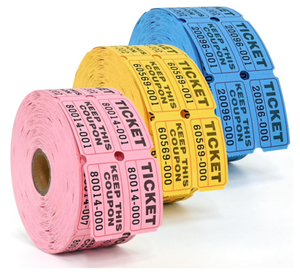 Billets de tombola 2x2 pouces, numérotés consécutivement, perforés, à déchirement facile pour événements et tombolas - Product Image 6