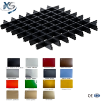 Plafond métallique en grille d'aluminium sur mesure, anti-corrosion, ignifuge, étanche, à cellules ouvertes, pour aéroport et métro