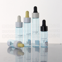 HOPECK 18/415 Flacon compte-gouttes en verre 5/10/15/20/25/30ml Flacon en verre vide avec compte-gouttes en plastique pour huile essentielle et sérum
