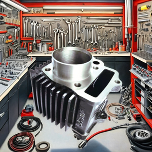 50mm 4-שבץ חלקי אופנוע <span class=keywords><strong>110cc</strong></span> חלקי חילוף מנוע צילינדר ברזל C100 ערכת הבוכנה חדש 1 שנה אחריות אופניים לכלוך סיני - Product Image 2