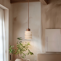 Suspension moderne minimaliste en pierre, luminaire de luxe en travertin pour la décoration intérieure de restaurants, hôtels, cafés et boutiques
