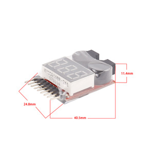 Pantalla multifunción de voltaje de batería con alarma de bajo voltaje para sistema de gestión de baterías LiPo de 1-8S - Product Image 3