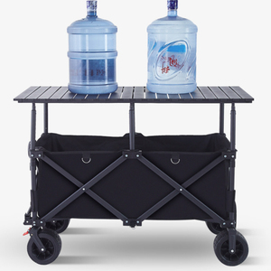 Bán Buôn Ngoài Trời Xe Đẩy Nhiệm Vụ Nặng Nề Thép Wagon Camper Công Suất Lớn Gấp Tiện Ích Giỏ Hàng - Product Image 6