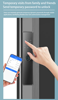 Glomarket Serrure intelligente Ttlock App Control Bimoetric Poignée d'empreintes digitales Écran tactile numérique Clavier Code Clé Serrure de porte intelligente