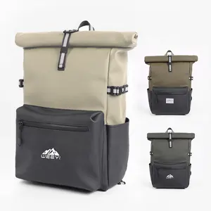 Changrong Custom Verstelbare Casual Daypack Waterdichte Outdoor Reis Roll Top Laptop Rugzak