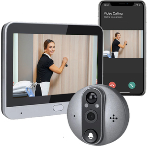 Sonnette vidéo <span class=keywords><strong>de</strong></span> <span class=keywords><strong>porte</strong></span> intelligente TNTX 2.4G Wifi <span class=keywords><strong>avec</strong></span> caméra 3MP, haut-parleur bidirectionnel, interphone <span class=keywords><strong>de</strong></span> <span class=keywords><strong>porte</strong></span> intelligent Tuya - Product Image 1