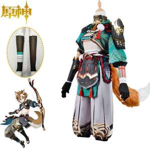 Costume de <span class=keywords><strong>cosplay</strong></span> <span class=keywords><strong>Gorou</strong></span> Render, uniforme de renard, ensemble de costumes unisexe pour Halloween, polyester, livraison directe Coldker - Product Image 3