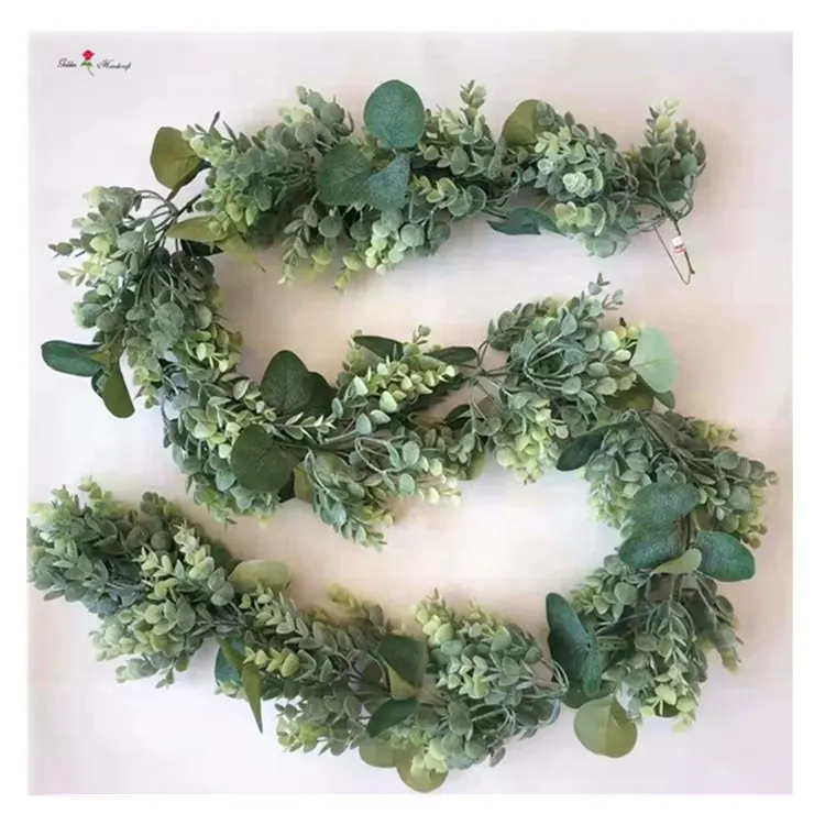 QSLH-E676 Real Touch Artificial Eucalyptus Greenery Garland for Decoration