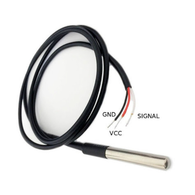 Waterproof Digital DS18B20 1-Wire Digital Thermometer Temperature Sensor with 1 Meter Cable