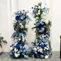 Décorations d'événements Fleurs Arrangement floral artificiel Bleu Décoration florale de mariage