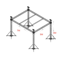 F34 290x290mm Treillis de toit en aluminium certifié TUV pour éclairage de scène, idéal pour la location d'événements et concerts en extérieur