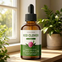 OEM/ODM Gouttes liquides orales d'extrait de trèfle rouge à haute teneur en isoflavones pour femmes d'âge mûr, contre les bouffées de chaleur et pour le soutien immunitaire