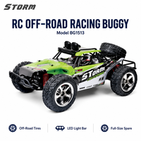 Voiture RC Buggy de Course Drift - Jouet Électrique Tout-Terrain pour Enfants et Adolescents avec Barre Lumineuse LED, Gros Pneus, Utilisation Intérieur/Extérieur, Modèle à l'Échelle 1:16