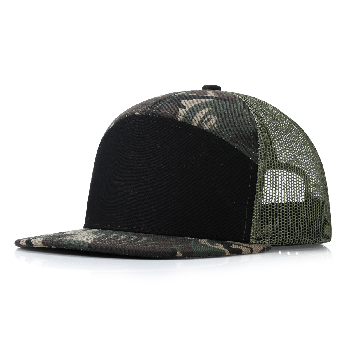 camo + noir + maille verte