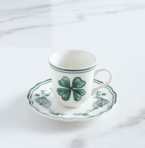 Set di Tazza e Piattino in Porcellana Moderna Europea Ecologica da 100ml Personalizzabile per Hotel, Lavabile in Lavastoviglie - Product Image 3