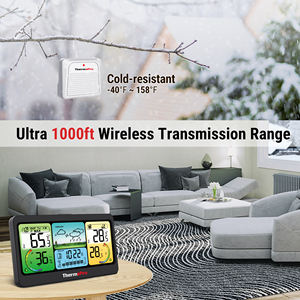다기능 ThermoPro TP280 1000FT 무선 디지털 온도계 습도계 일기 예보 - Product Image 2