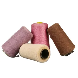 Vente directe d'usine fantaisie 1.3cm fil de chenille doux imiter le fil de vison fil de plume pour le tricot