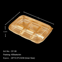 Barquette alimentaire jetable transparente en PET à 6 compartiments, taille personnalisée, pour emballage alimentaire, impression personnalisée, boulangerie, gâteau de lune, pain, pâtisserie