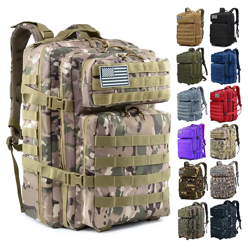 900D oxford tactical 45L Molle pouch assault pack camping tactical backpack bag OEM hiking Tactical Backpacks